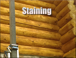  Booth, Alabama Log Home Staining